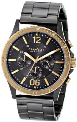 Caravelle New York 45A119 Analog Display Japanese Quartz Black