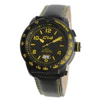 Carbon 14 E3.2 Earth 3H iBeam Tech Carbon and Yellow Dial