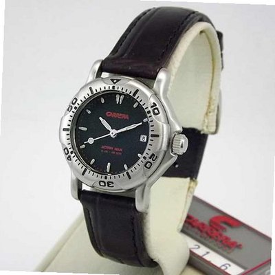 CARRERA Silver-Tone Swiss Quartz Black Dial 10 ATM Calendar Strap . Model: CW519.21.6