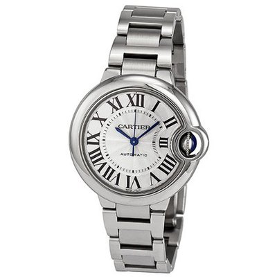 Cartier Ballon Bleu Automatic Silver Flinque Dial Ladies W6920071