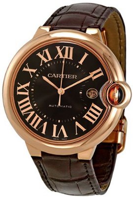Cartier Ballon Bleu Brown Dial 18kt Rose Gold Case Automatic W6920037