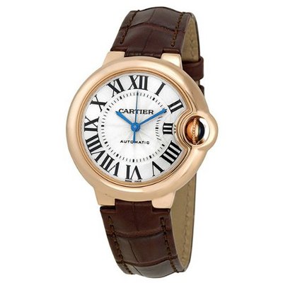 Cartier Ballon Bleu de Cartier Pink Gold Brown Leather W6920069