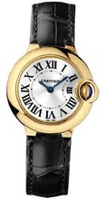 Cartier Ballon Bleu Silver Dial 18kt Yellow Gold Case Ladies W6900156