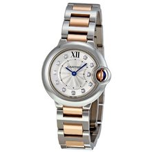 Cartier Ballon Bleu Silver Dial Steel and 18kt Rose Gold Ladies WE902030
