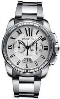 Cartier Calibre de Cartier Silver Dial Chronograph Automatic W7100045