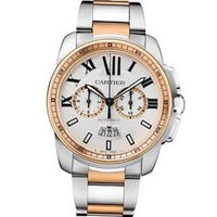 Cartier Calibre de Cartier Silver Dial Steel and 18kt Pink Gold Automatic W7100042