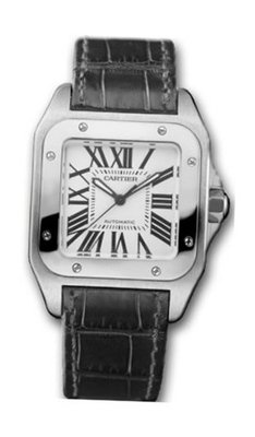 Cartier Midsize W20106X8 Santos 100 Automatic Leather