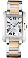 Cartier Tank Anglaise Medium Automatic Rose Gold and Steel Ladies W5310037