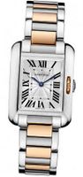 Cartier Tank Anglaise Small Rose Gold and Stainless Steel Ladies W5310036