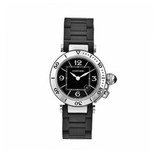 Cartier W3140003 Pasha Stainless-Steel Ceramic Black Dial