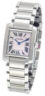 Cartier W51028Q3 Tank Francaise Pink Mother of Pearl