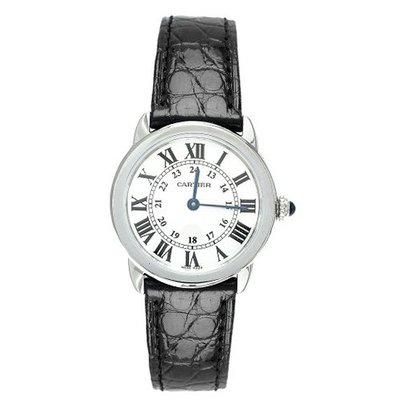Cartier W6700155 Ronde Solo Black Leather