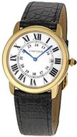 Cartier W6700455 Ronde Black Leather Roman Numeral