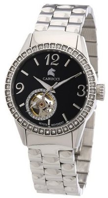 Carucci es Automatic ALESSANDRIA CA2197SL-BK with Metal Strap