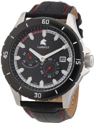 Carucci es Automatic CA2187RD with Leather Strap