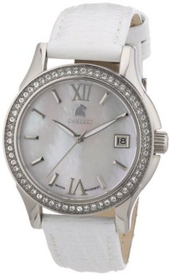 Carucci es Automatic CA2188WH with Leather Strap