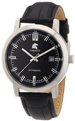 Carucci es Automatic Messina CA2195BK with Leather Strap