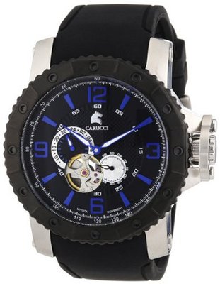 Carucci es Automatic Turin CA2198BK with Rubber Strap