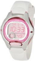 Casio LW200-7AV White Resin Strap and Pink Dial Digital