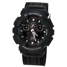 G-Shock GA-100MC-1ACR Nylon Strap Classic Series Quality - Black / One Size