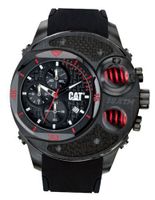 CAT DU 54 , Black / Red Dial and Black Rubber Strap