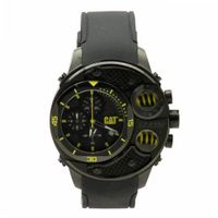 CAT DU 54 , Black / Yellow Dial and Black Silicone Strap