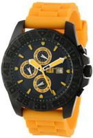 CAT WATCHES PN16920124 DPS Multi-Function Black and Yellow Analog Dial Black Rubber Strap