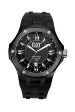 CAT A116121121 Navigo Date Black Analog Dial with Black Rubber Strap