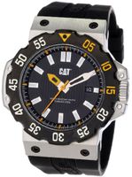 CAT D314121121 Deep Ocean Date Black Analog Dial and Stainless Steel Case with Black Rubber Strap