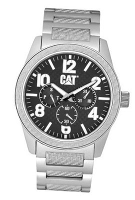 CAT G-0 , Black Dial and Aluminium Silver Strap