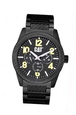 CAT G-0 , Black / Yellow Dial and Aluminium Black Strap