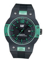 CAT Northcape Round , Black / Silver Dial and Black Rubber Strap
