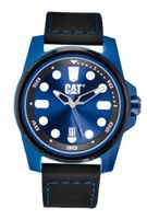 CAT Style , Blue Dial and Black Leather Strap