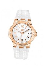 uCaterpillar CAT Navigo Lady , White / Rose Gold Dial and White Silicone Strap 