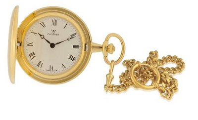 Catorex 115.6.1103.110 La Pautele Automatic White Dial Roman Numerals Gold Plated Brass Pocket