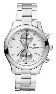Catorex 138.1.8169.150/BM C'Chrono Tradition Automatic Chronograph White Dial Sub-Seconds Date Stainless Steel Bracelet