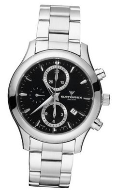 Catorex 138.1.8169.350/BM C'Chrono Tradition Automatic Chronograph Black Dial Sub-Seconds Date Stainless Steel Bracelet