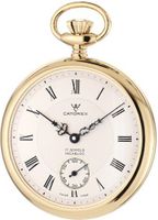 Catorex 170.6.1824.410 Les Breuleux 18k Gold Plated Brass White Textured Dial Pocket