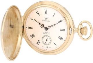 Catorex 171.6.1645.410 Les Breuleux 18k Etched Brass White Textured Dial Pocket