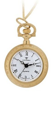 Catorex 180.6.1630.110 La Pautele Automatic Exhibition Case Roman Numerals Gold Plated Brass Pocket