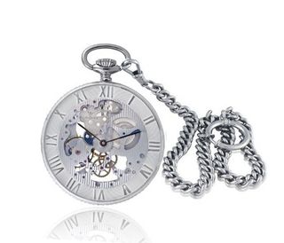 Catorex 183.2.1679.000 Armand Cattin Automatic Sterling Silver Roman Numerals Exhibition Pocket