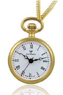 Catorex 675.6.12374B.110 Les petites rayonnantes White Dial Second Hand Gold Plated Pendant
