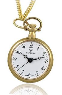 Catorex 675.6.12419.121 Les petites rayonnantes White Dial Second Hand Gold Plated Pendant