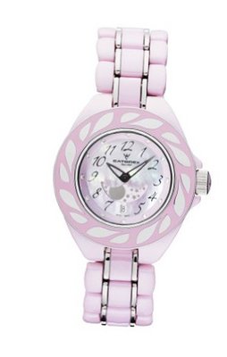 Catorex 779.4.4994.910 C'Pure Quartz Pink Ceramic Rhinestone Date