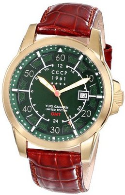 CCCP CP-7003-01 Yuri Gagarin Limited Edition Analog Display Swiss Quartz Brown