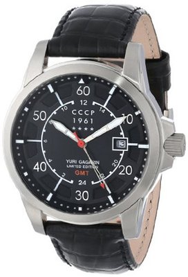 CCCP CP-7003-02 Yuri Gagarin Limited Edition Analog Display Swiss Quartz Black