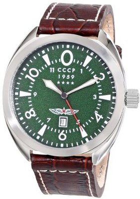 CCCP CP-7014-01 Aviator YAK-15 Analog Display Swiss Quartz Brown