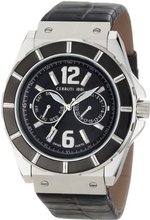Cerruti 1881 CRA015E222H La Montre Black Dial Black Leather