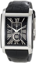Cerruti 1881 CRB011E222B Firenze Black Textured Dial Black Leather