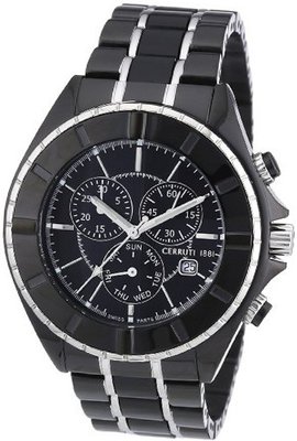 Cerruti 1881 Milano CRA006G221G Chronograph Black IP Stainless Steel